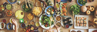 Food on table