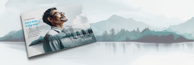 Booklet Every step of the way, illustration mountain chain