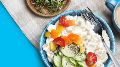 Cottage cheese and vegetables