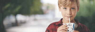 boy drinking from straw