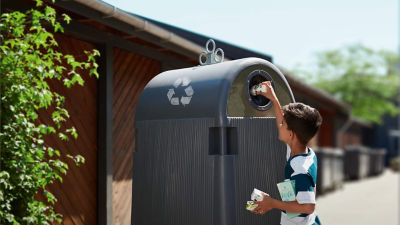 boy recycling
