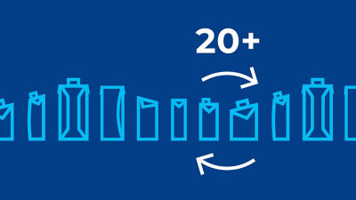 Illustration carton packages, flexible volume conversion