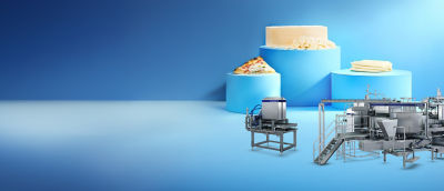 Equipo de queso y pizza para la producción de queso