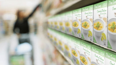 Tetra Recart carton packages on shelf