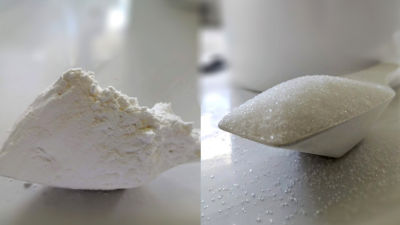 Cohesive and free flowing powder