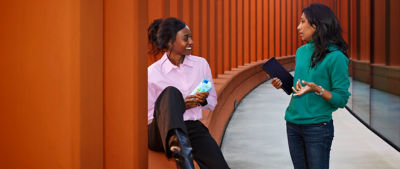 colleagues talking together