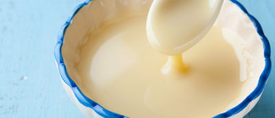 Condensed milk in bowl
