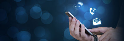 hand holding a mobile phone