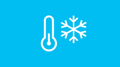 Icon: thermometer and snowflake