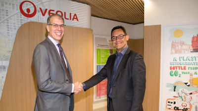 David Cox Senior Executive Director Veolia and Mario Abreu Tetra Pak's Vice President Sustainability Tetra Pak