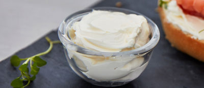 Cream cheese in a bowl
