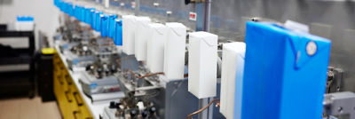 Tetra Pak carton packages on conveyor belt