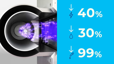 Tecnología eBeam y cifras porcentuales para reducir el uso de energía, agua y productos químicos