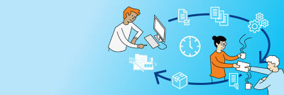 e-commerce ordering process, illustration