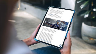 How to reduce energy consumption article on tablet
