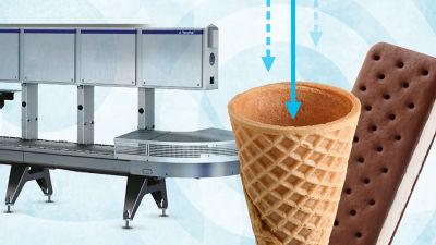 Equipment, ice cream cone and ice cream sandwich