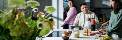 Family having breakfast
