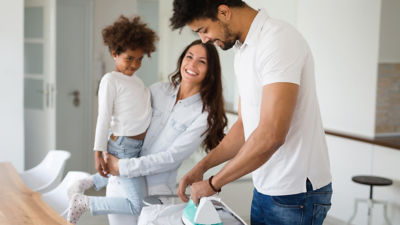 family spending time together