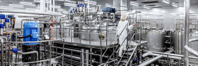 Operator at processing production plant