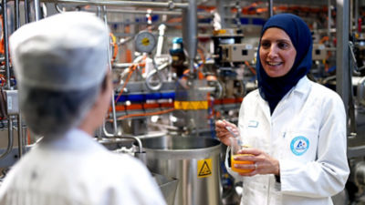 Food experts testing product