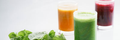 fruit juices in glasses