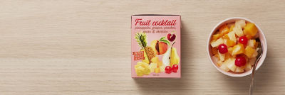 Fruit cocktail in Tetra Recart carton package