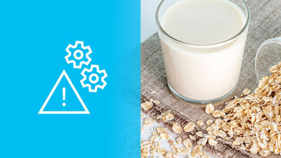 glass with oat milk