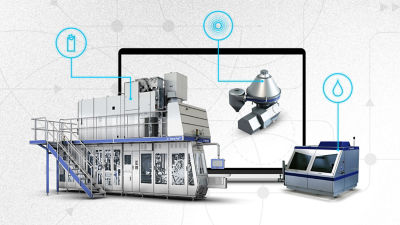 Filling machine, separator and homogenizer