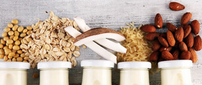 plant milk bottles