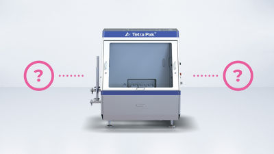 Homogenizer and question mark icon