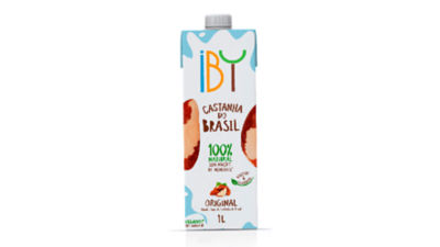 Bebida leite vegetal da marca Iby sabor castanha do Brasil em embalagem Tetra Pak