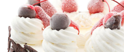 Ice cream cake close-up