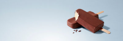 Chocolate-coated ice cream stick bars