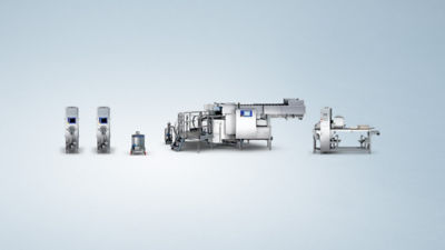 Medium-capacity rotary moulding line producing 15,000 ice cream sticks per hour