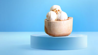 Plant-based ice cream in cup