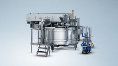 Rotary Moulder 23 M2 used for moulding and stick insertion in ice cream production