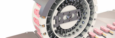 A machine producing ice creams