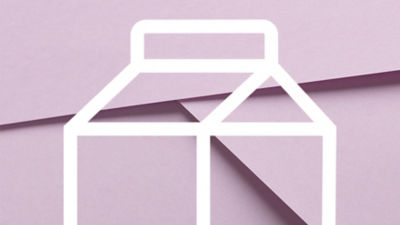 illustration, top of Tetra Rex carton, pink background