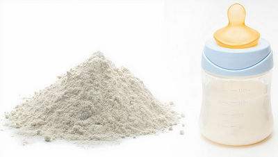 baby bottle and powder