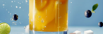 Fruits, juice and sugar