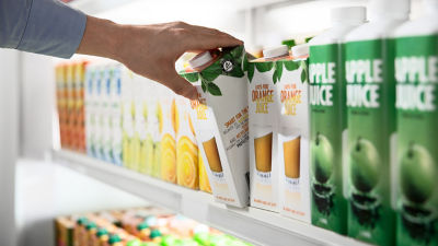 juices on shelf