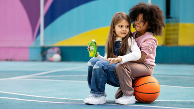 Children on basketboll court, Tetra Prisma Aseptic carton package