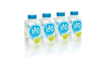 Bottles with lactic acid drink