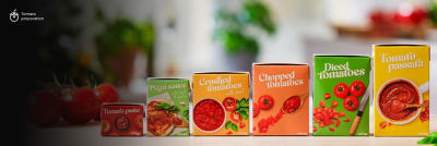Tomato products in Tetra Recart carton packages