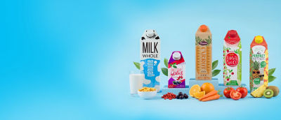 Lait, jus de fruits et jus de légumes dans des briques Tetra Gemina Aseptic