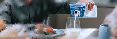 Milk in Tetra Brik carton package