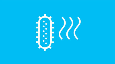 Icon: removing bacteria with heath treatment