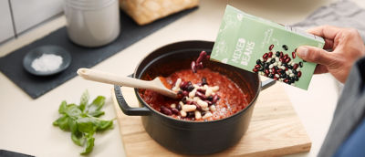 Mixed beans and Tetra Recart package