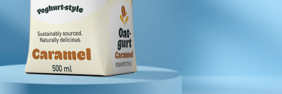 Carton with plan-based yoghurt - bottom