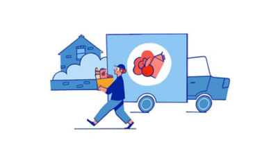 grocery delivery illustration